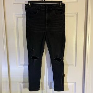 American Eagle - Girls Black Ripped Jeans